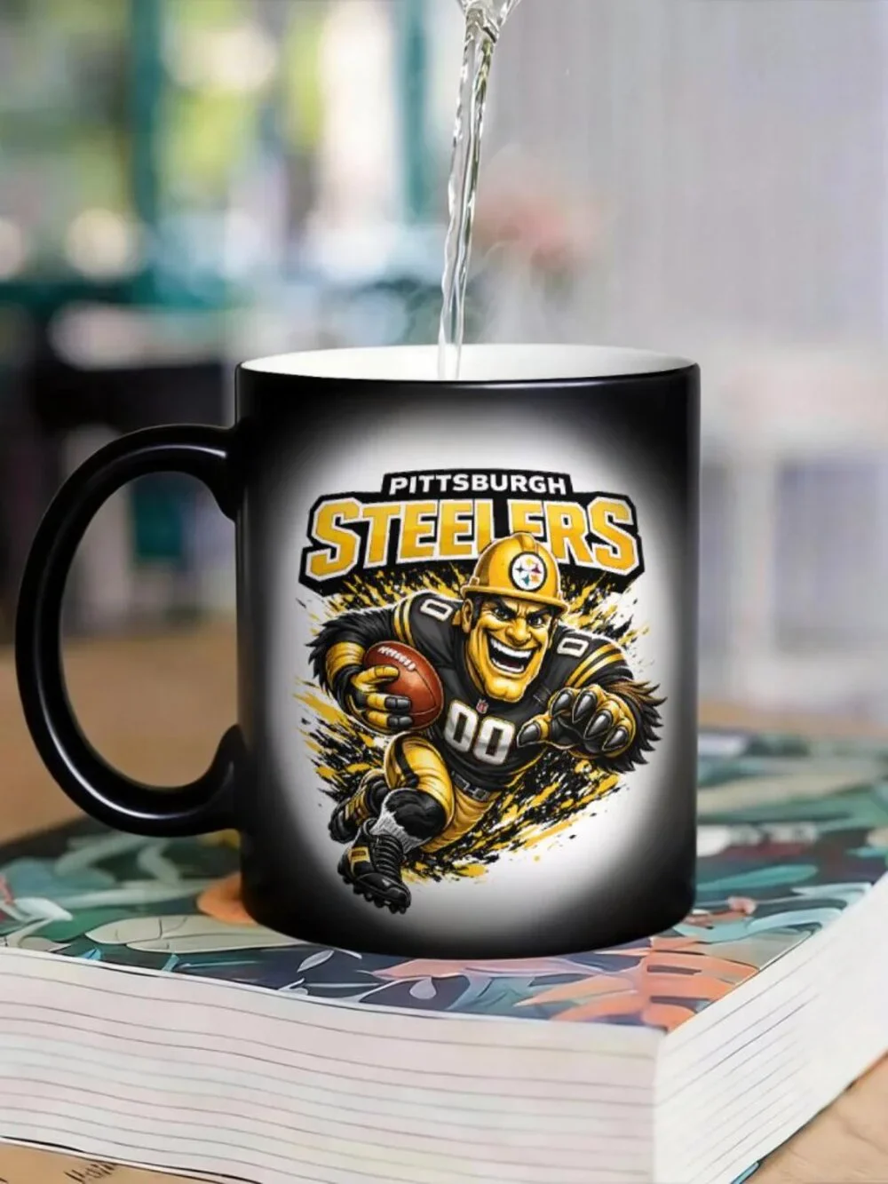 Pittsburgh Steelers Matte Heat Reactive Mug NFL Football Fan Cup 11oz
